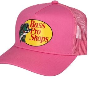 Bass Pro Shops Leaping Bass Pink Mesh Trucker Cap